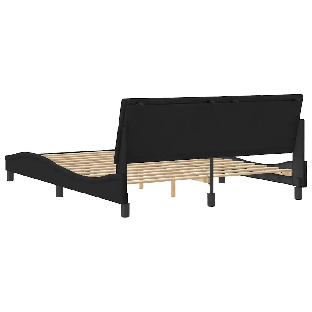 Giroletto senza Materasso Hanko Nero 160x200 cm in Velluto