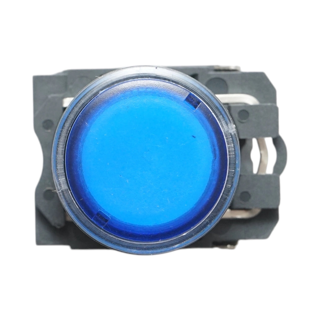 Pulsante con ritorno e segnalazione LED blu 1NO+1NC, 220V/10A, TB5 Breckner Germany
