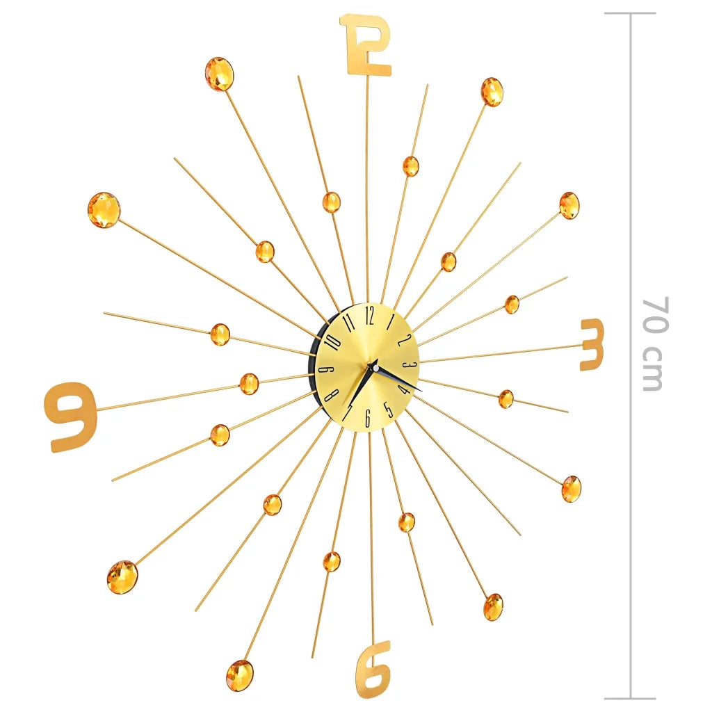 Orologio da Parete in Metallo 70 cm Dorato CFW2945081