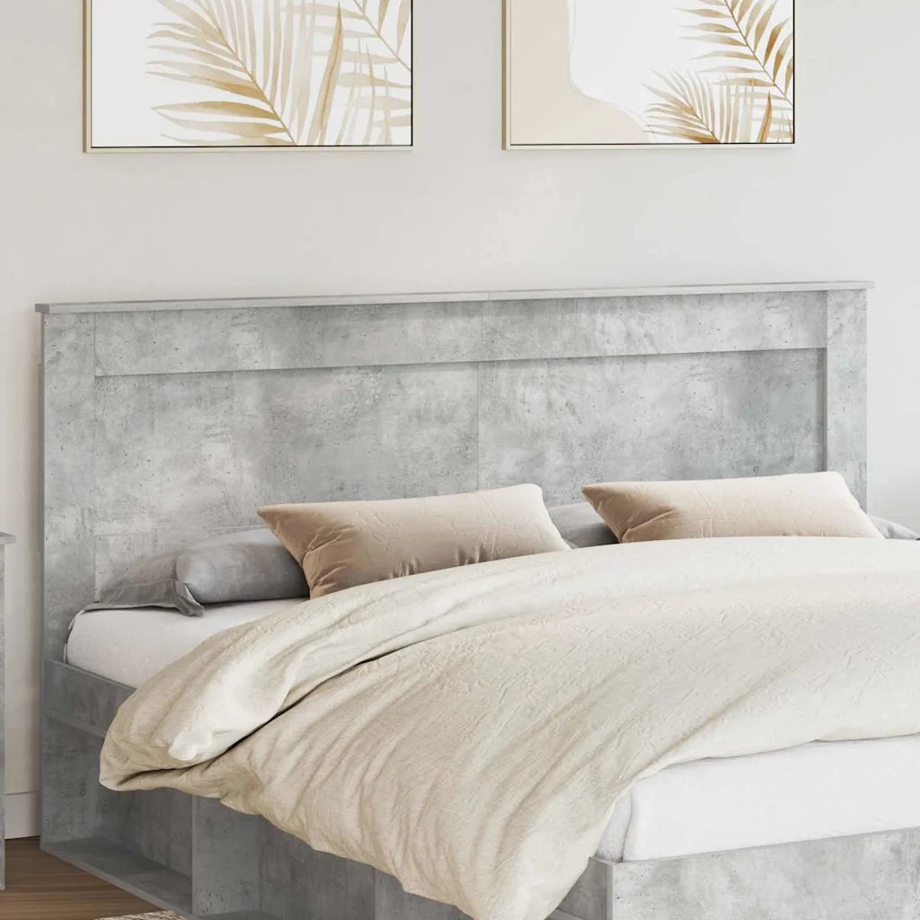 Testiera-Testata-Testiera Decorativa Grigio cemento 200 cm Legno multistrato 552152
