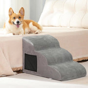 Scalete per Cani da Letto con Superficie Antiscivolo 60x40x40cm Scala per Cuccioli con Schiuma di Alta Densità e Copertura Rimovibile Pianino morbido per Piccoli Anziani o Feriti (3 gradini)