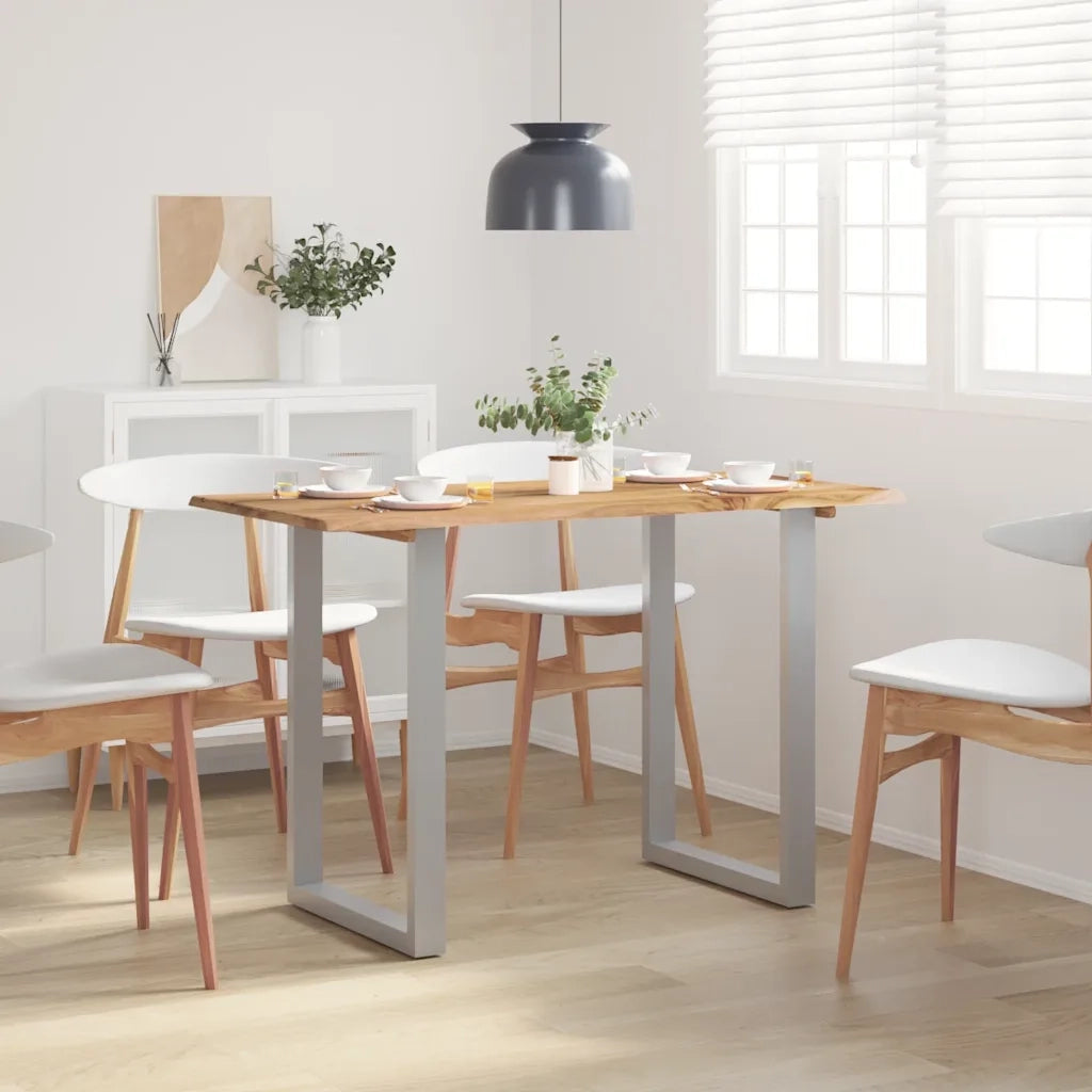 Tavolo da Pranzo 118x58x76 cm in Legno Massello di Acacia