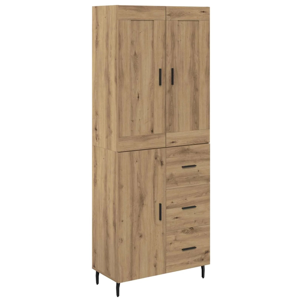 Credenza 2 pcs Rovere artigianale Legno multistrato 3415939