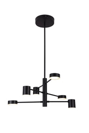 Lampadario LED Rabalux Solomon 30W nero opaco Ø57cm