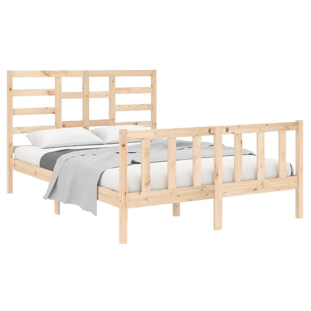 Giroletto-Struttura Letto in Legno Massello 140x190 cm 186812