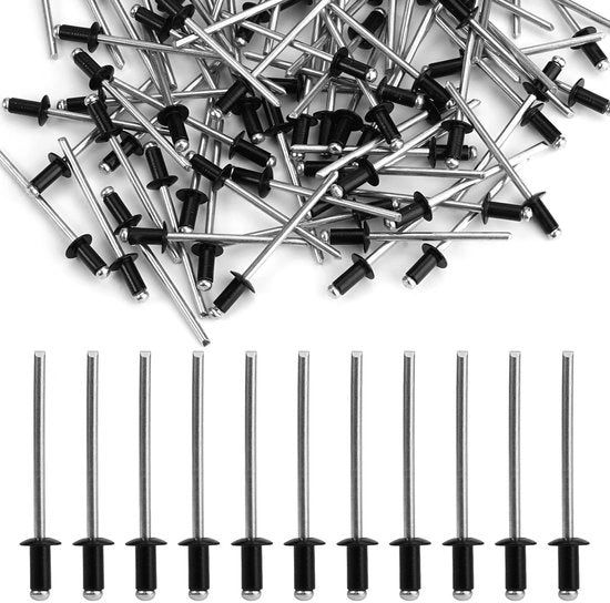 ONF3 - Viti blindate in alluminio - Set di viti a espansione - Leggero e inox - Nero - Viti a espansione 3,2 mm x 6 mm - Adatto per costruzioni e auto...
