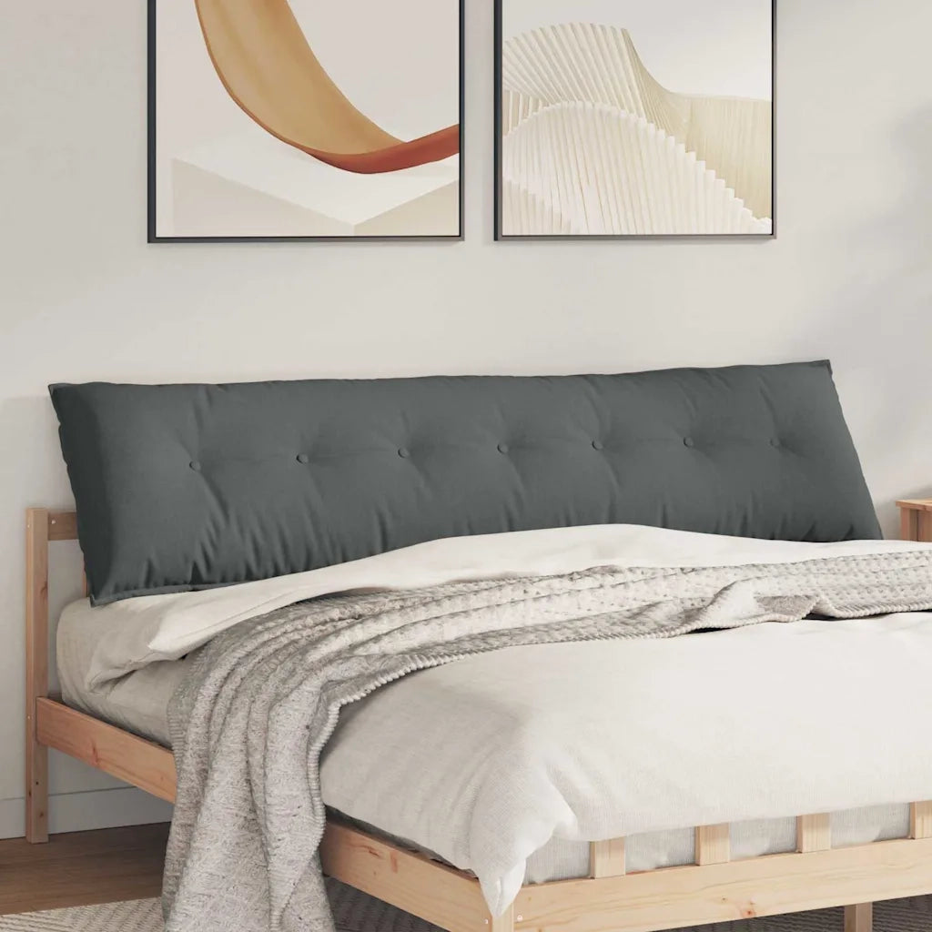 Cuscino per Schiena Grigio scuro 200 x 19 x 50 cm Tessuto
