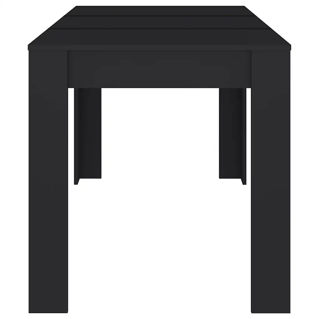 Tavolo da Pranzo Nero 140x74,5x76 cm in Legno Multistrato 804203