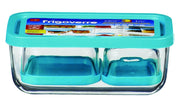 SET 3 PZ CONTENITORI FRIGOVERRE IN VETRO CON COPERCHIO IN PLASTICA COMPACT