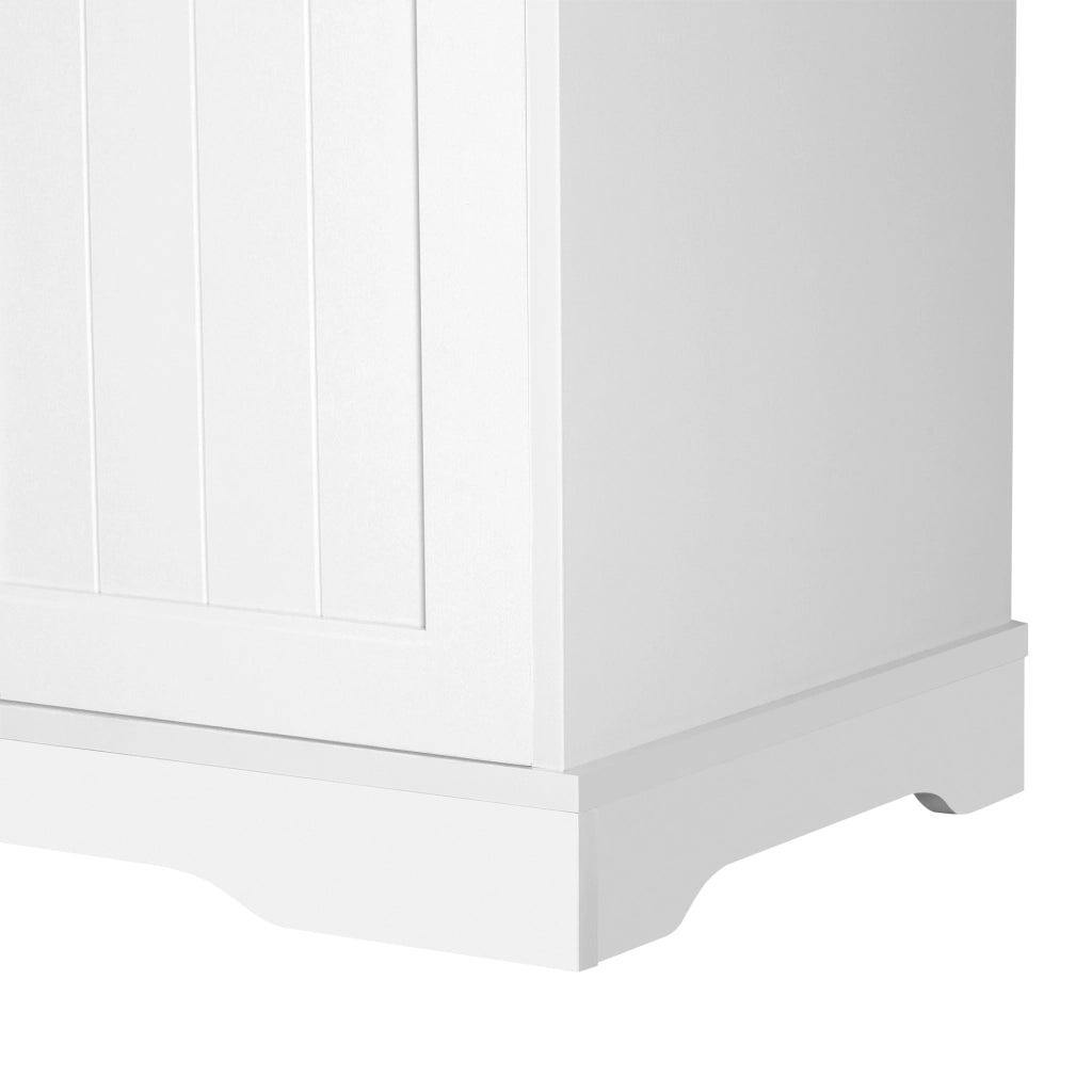 Credenza con 3 ante e 1 cassetto; ripiani regolabili - per soggiorno - in MDF - bianco