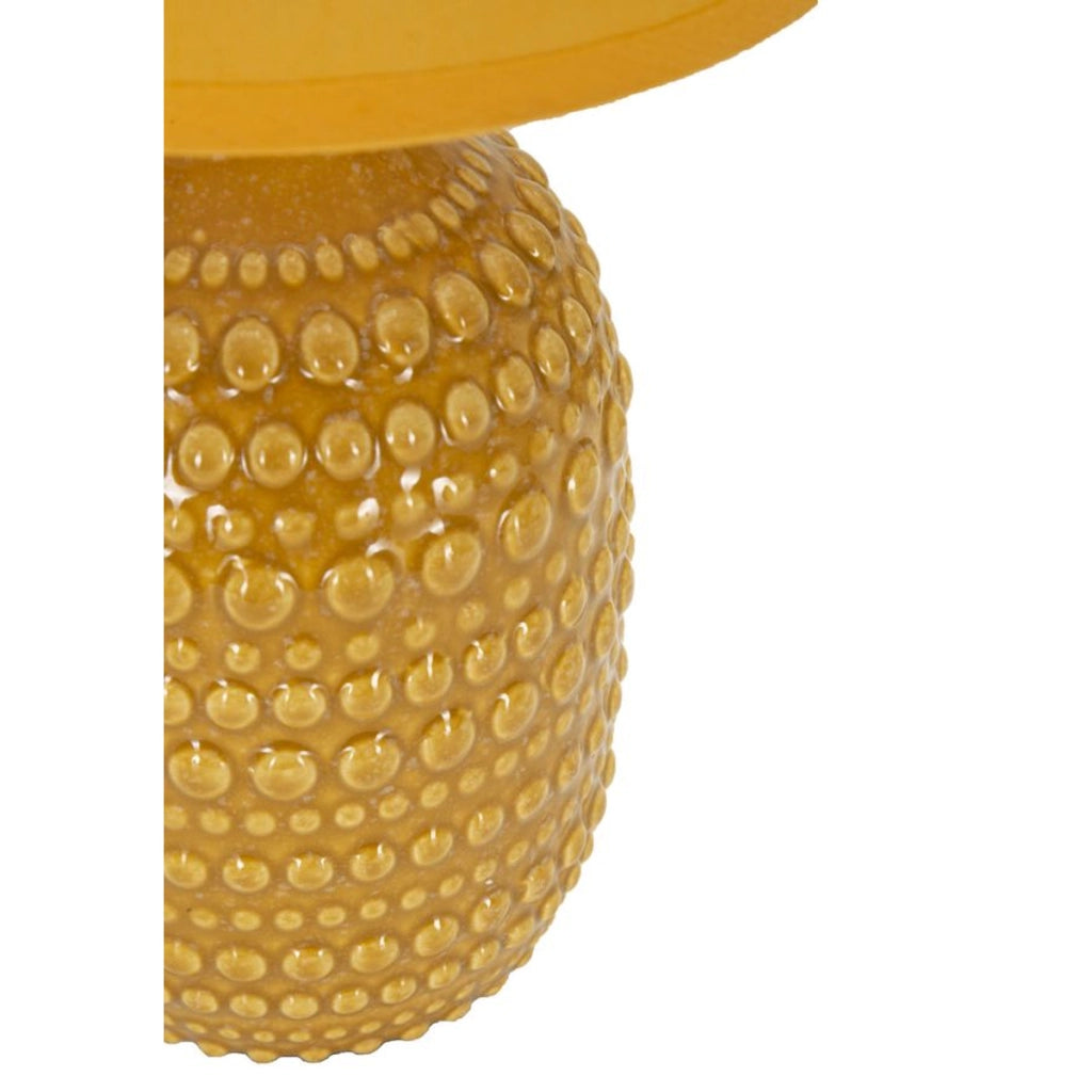 Lampada da Tavolo VKH95, Giallo, Ceramica, 15x15x30,5 cm