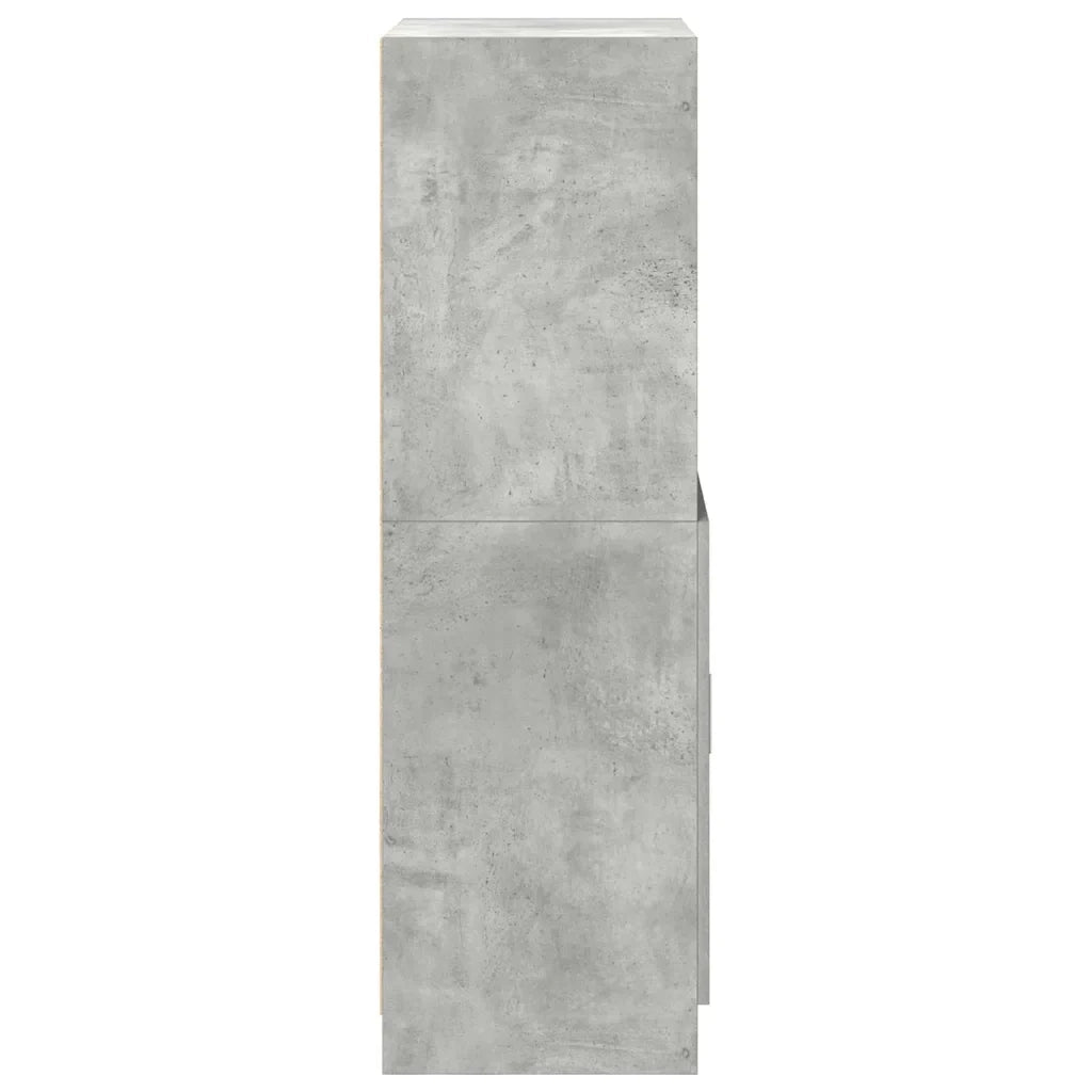 Mobile contenitore da cucina moderno e pratico 57 x 41,5 x 131,5 cm in legno grigio cemento 02_0051313