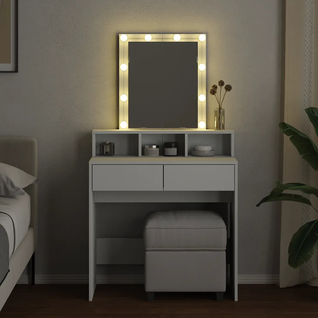 Toeletta con LED Bianca 80x41x144,5 cm