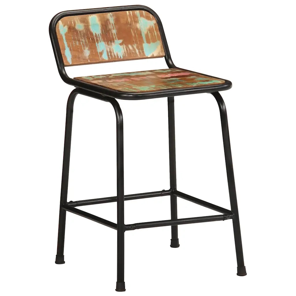 Sgabelli da Bar 2 pz 46x35,5x70 cm Legno Massello di Recupero 4013536