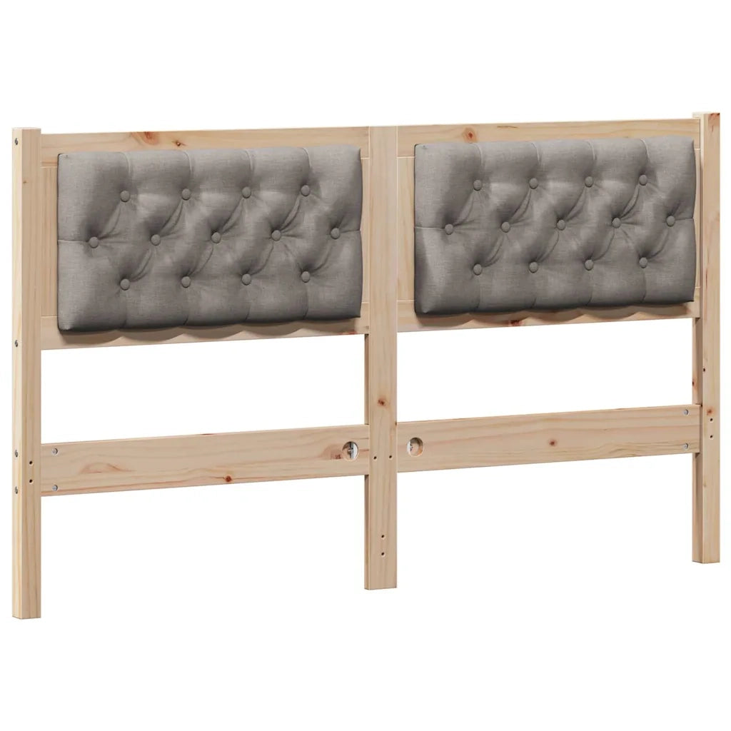 Testiera Altro Marrone e taupe 140 cm Legno di pino massello 879012