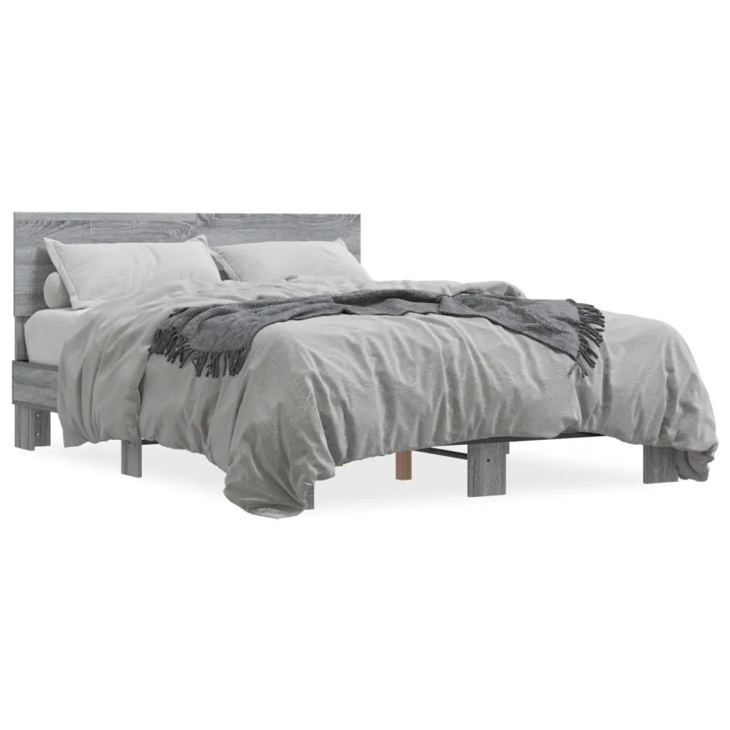 Giroletto Grigio Sonoma 140x190 cm in Legno Multistrato Metallo 3280215