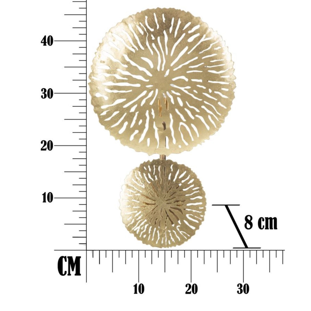 Lampada a Parete VKH48, Oro, Metallo, 28,5x8x46 cm