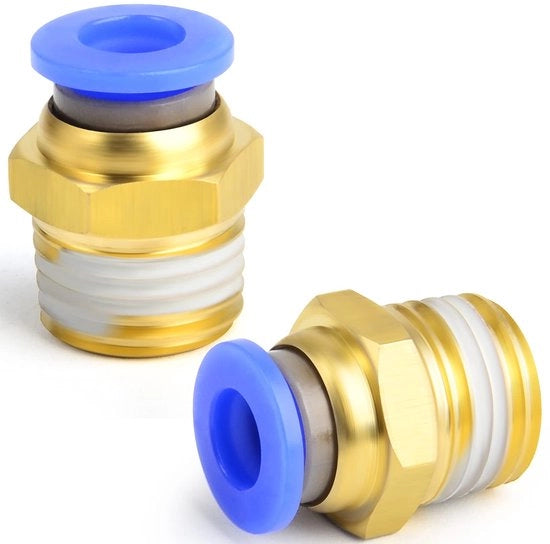 Connettore a pressione - 6 mm Flessibile - 1/4 BSP Maschio - Duraturo - Affidabile - Collegamento Manuale - Flessibile Connettore Pneumatico