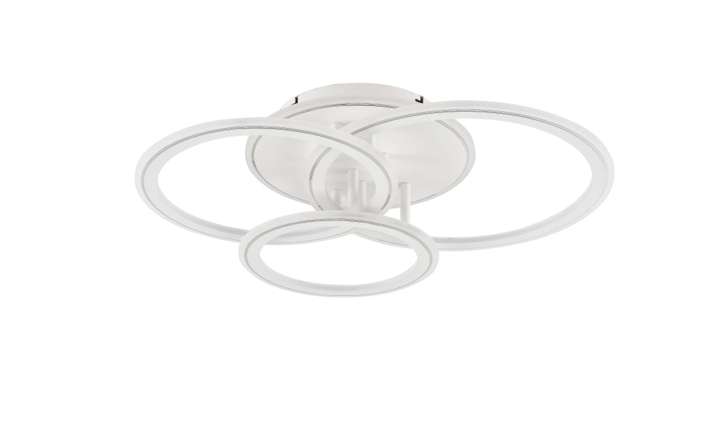 Plafoniera moderna bianca 3 anelli LED 55W LUNAR Zuma Line