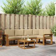 Set di divani da esterno con cuscino 6 pcs Naturale e Beige 3366436