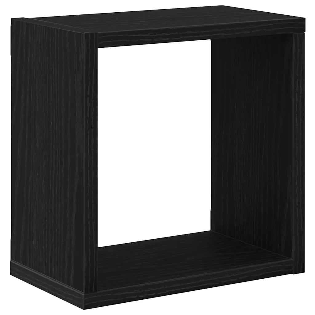 4 pz Scaffali da Parete | Mensola sospesa Rovere Nero Legno multistrato