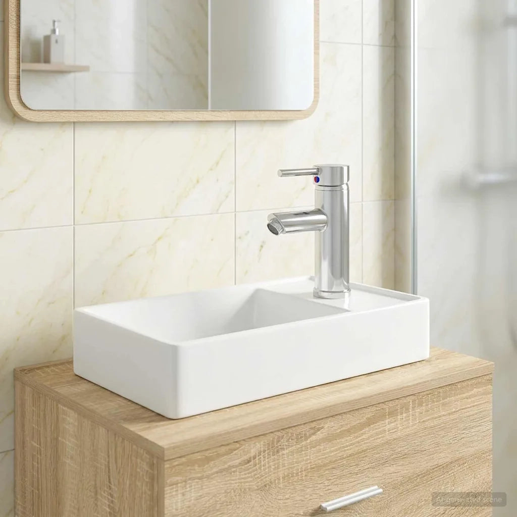 Lavabo da bagno Cromato 40,5 x 22,5 x 11,5 cm Metallo 890226