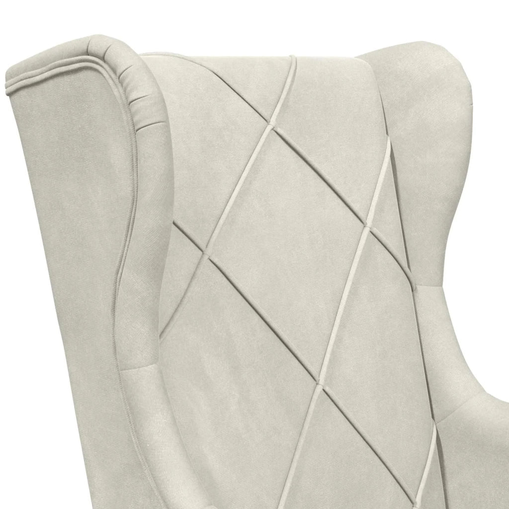 Poltrona | Sedia Relax Crema Velluto