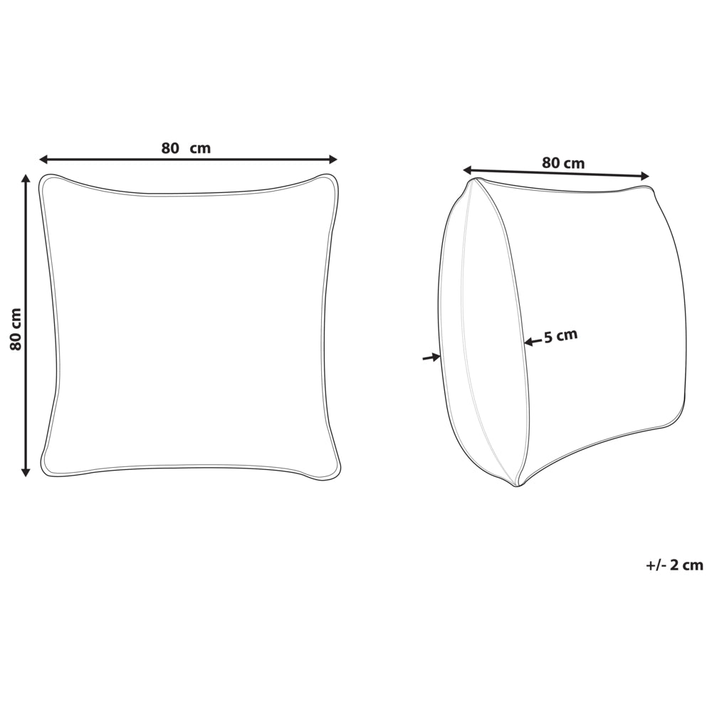 Cuscino basso da letto Rivestimento in cotone premium Imbottitura in piuma e piumino Bianco 80 x 80 cm premium