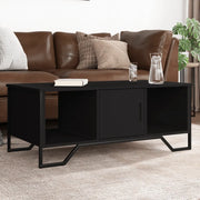 Tavolino da Salotto-Tavolino da soggiorno-Tavolo Nero 100x51x40 cm in Legno Multistrato 718054