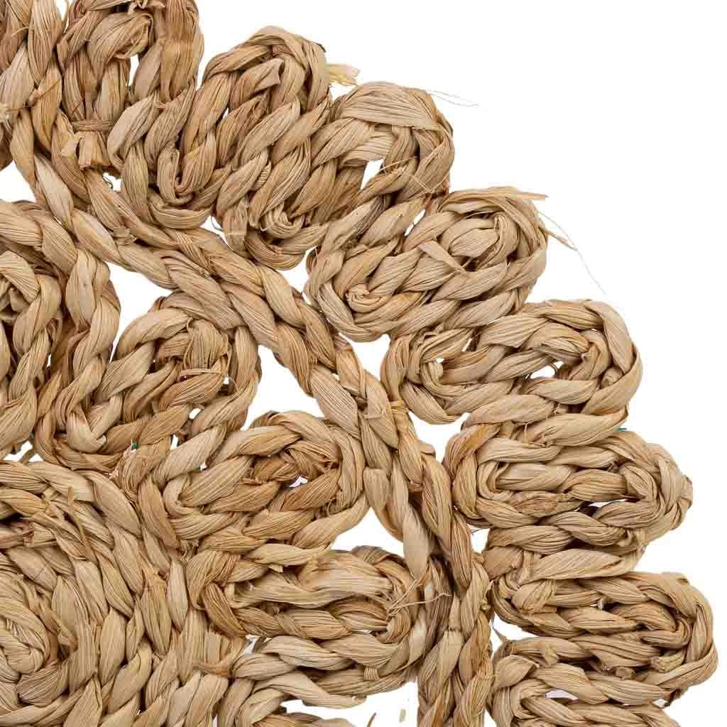 Sottopentola in fibra naturale marrone 50x35x1,5h cm