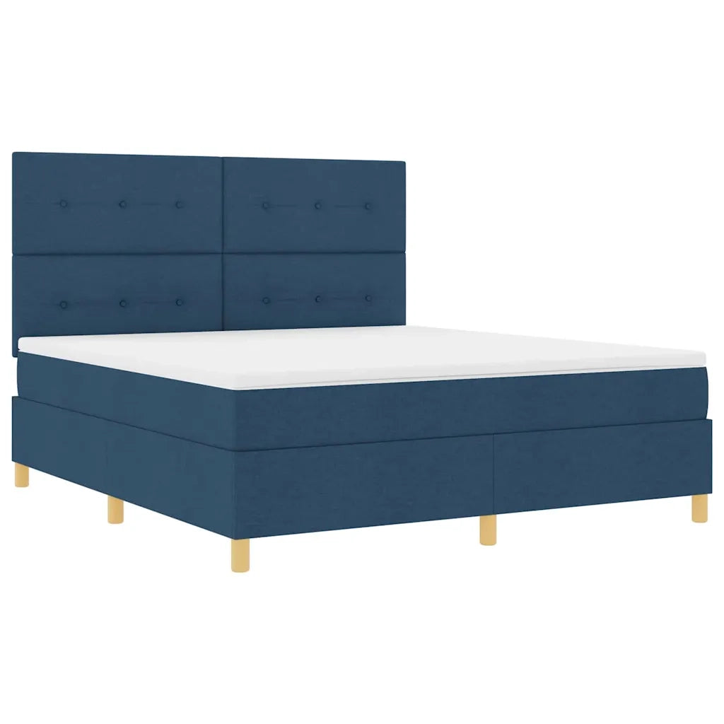 Letto a molle con materasso Blu 180 x 200 cm Tessuto 3339643
