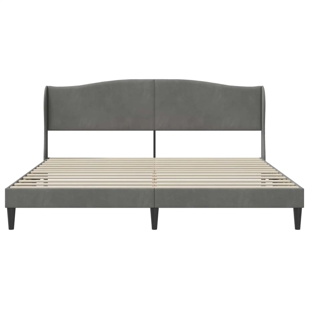Struttura del letto Grigio Scuro 200 x 200 cm Velluto 42027942