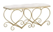 Panca Heart Crema cm 105X37,5X51,5