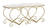 Panca Heart Crema cm 105X37,5X51,5