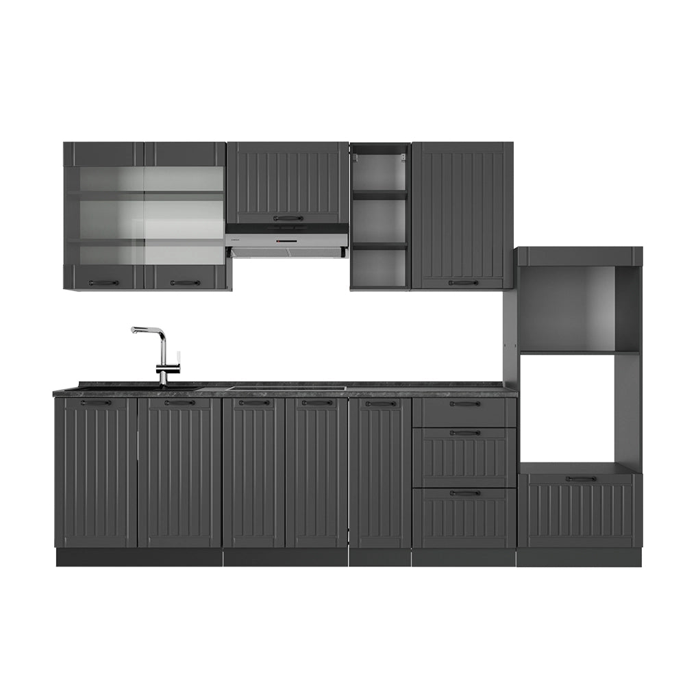 Vicco Cucina componibile Grigio scuro 280 cm , PL Antracite