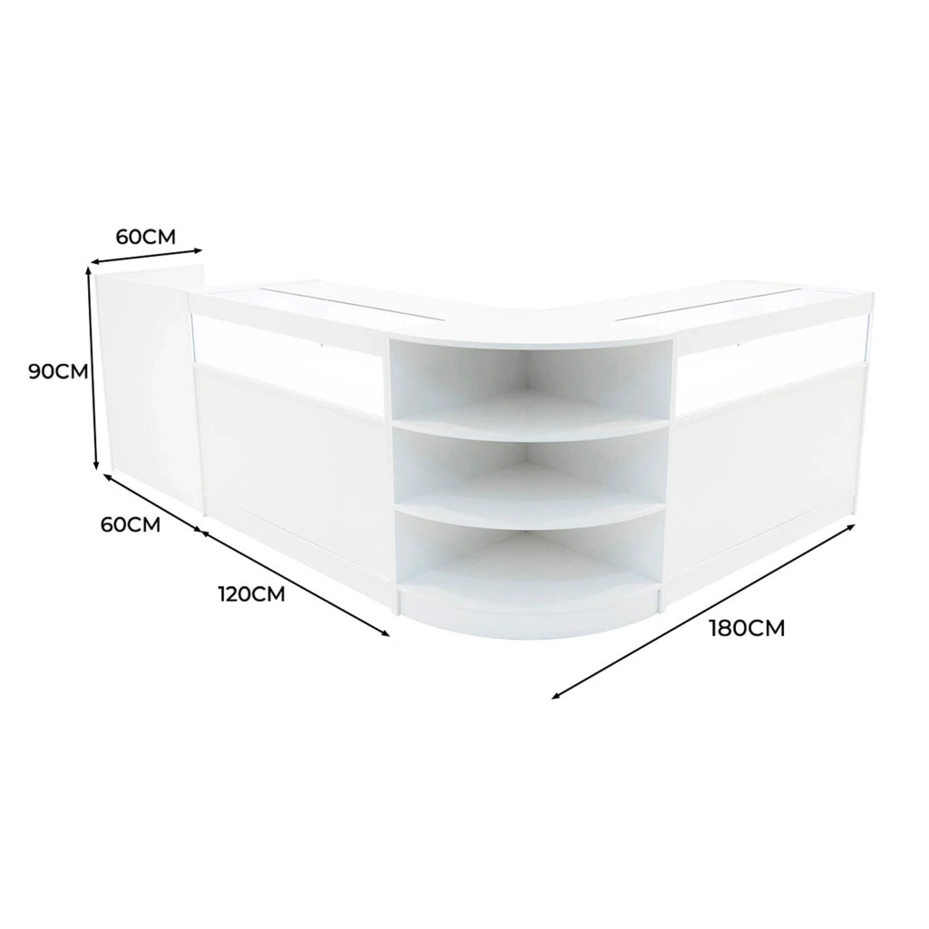 Set Banconi Bianco LED Sagittarius B1200 LM60 TB60 Vetrina con Serratura