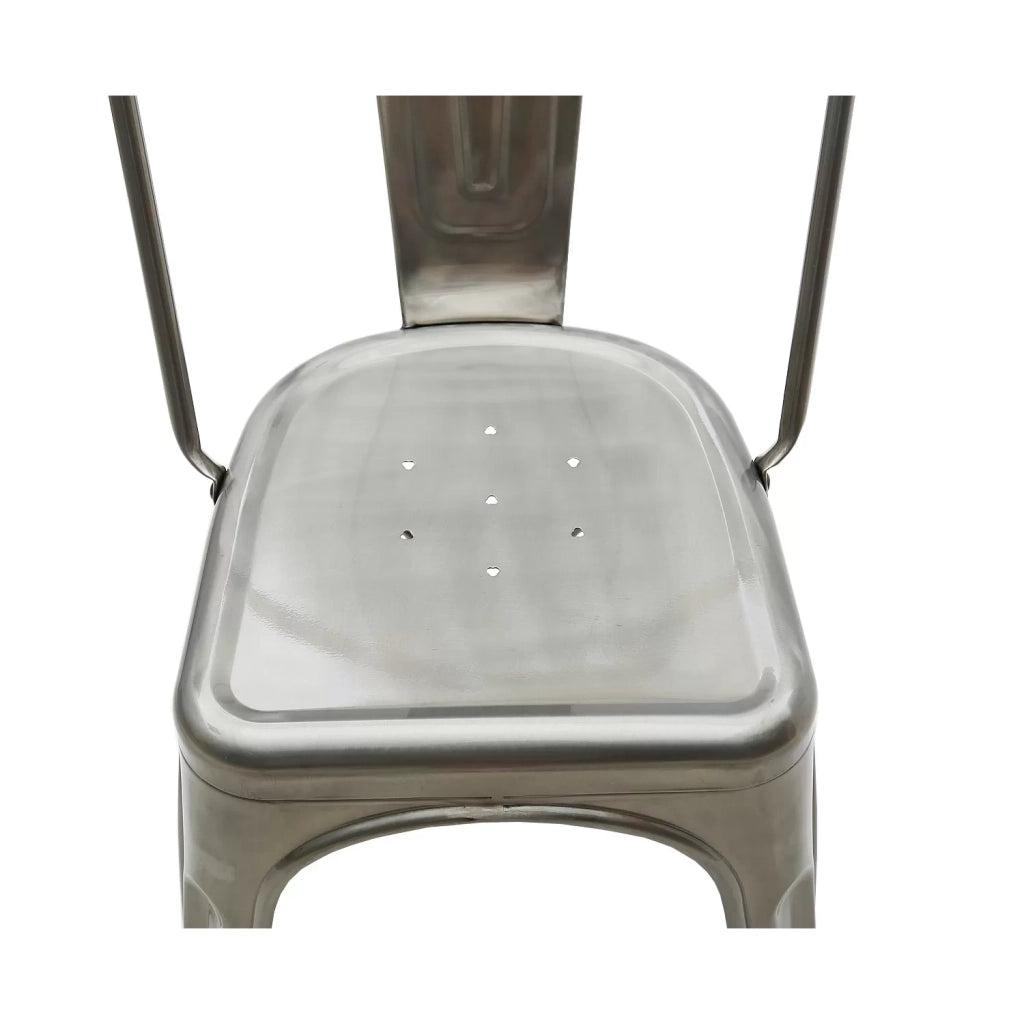 Set 6 sedie moderne metallo colore specchiato 45x50x85