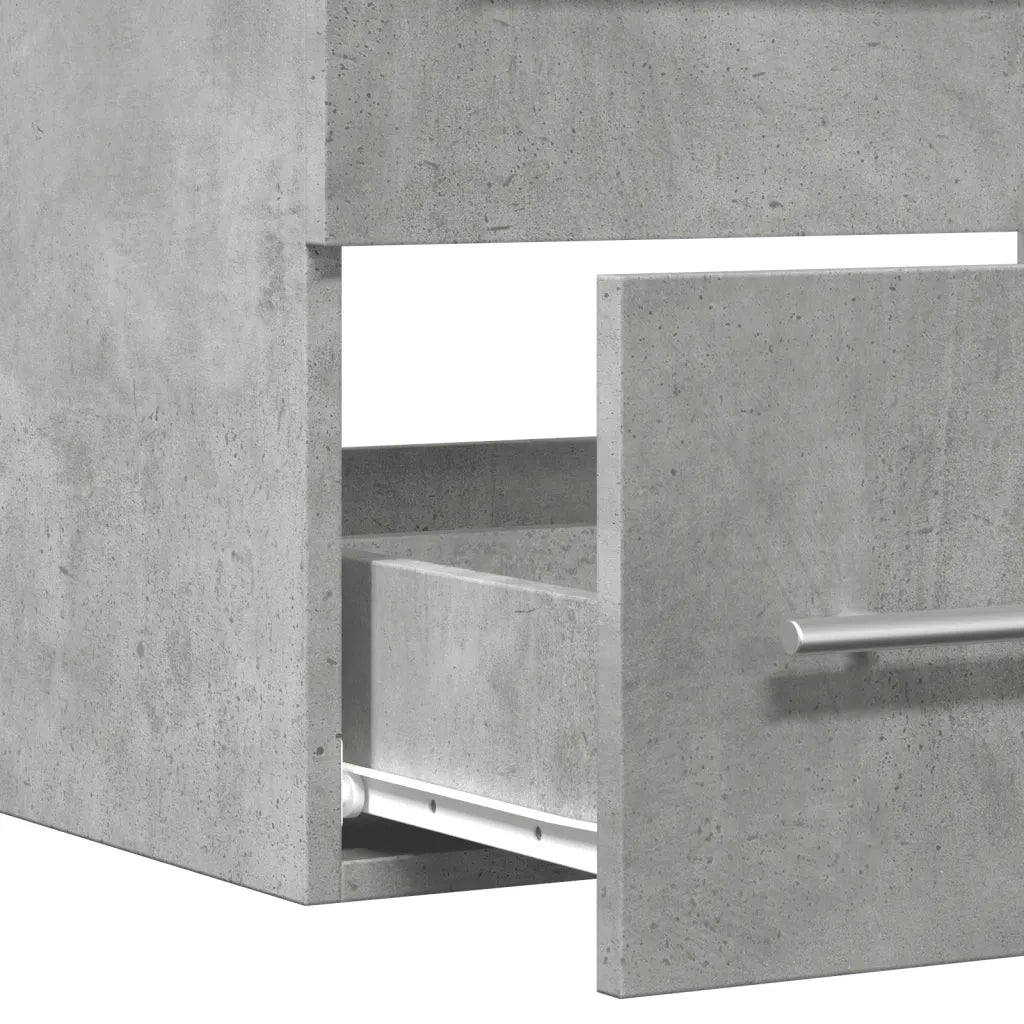 Mobile Lavabo-Armadietto da bagno Grigio Cemento 60x38,5x48 cm in Legno Multistrato