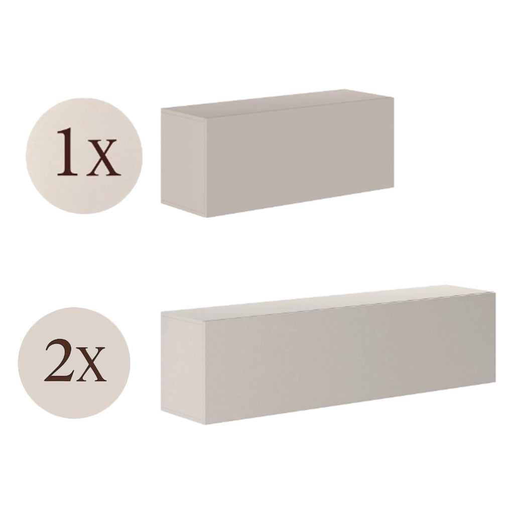 Mobile Soggiorno Gavala, Parete Attrezzata Modulabile, Beige