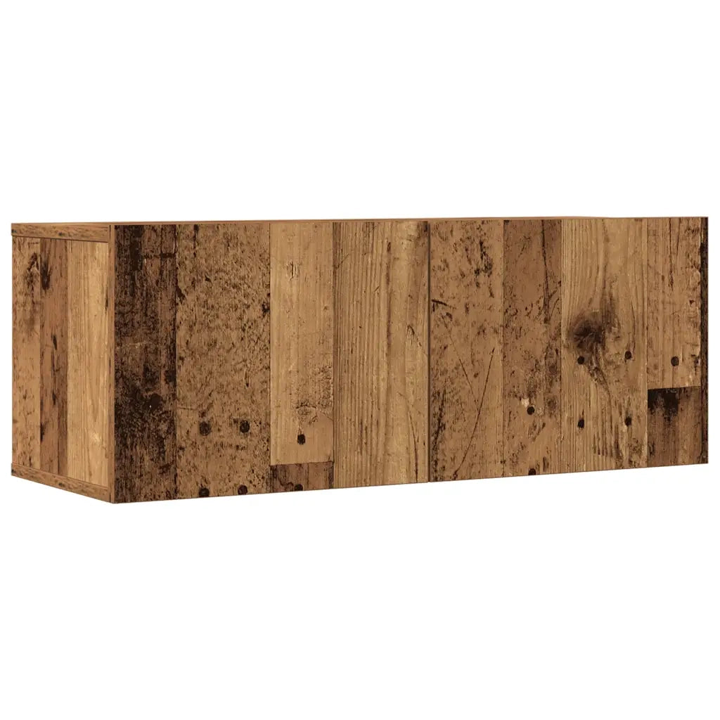 Set Mobile TV 3 pz Montato a Parete Legno Antico in Truciolato 3329203