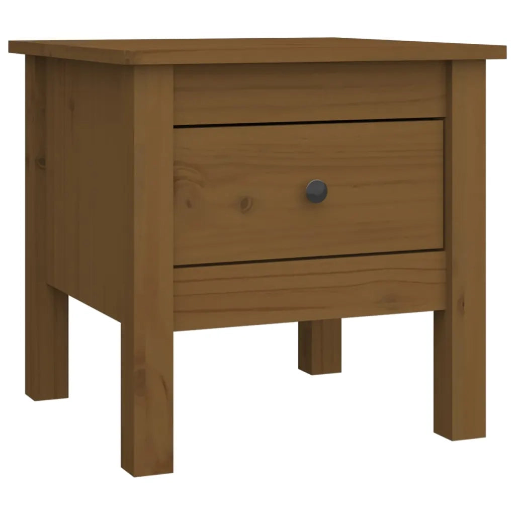 Tavolini 2 pz | Tavolo laterale Ambrati 40x40x39 cm Legno Massello di Pino