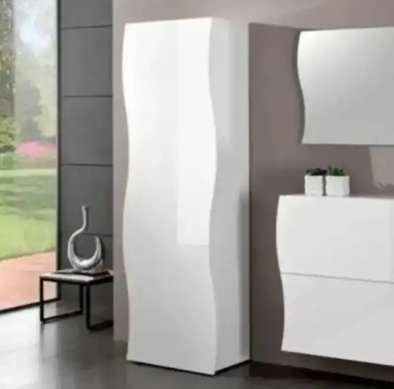 Mobile colonna ONDA L 63 x H 187.2 x P 40 cm bianco lucido