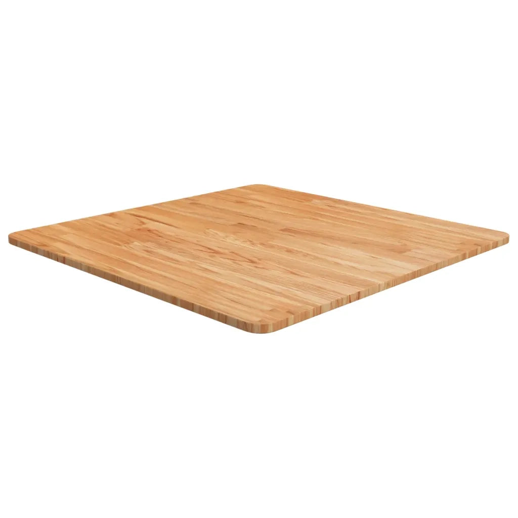 Piano Tavolo Quadrato Marrone Chiaro 70x70x1,5 Rovere Trattatocod mxl 70579