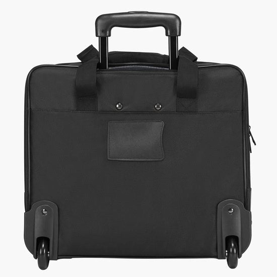 Carrello per Laptop 43 x 21 x 41 cm, Adatto per Laptops fino a 39,6 cm (15,6 Pollici), Valigetta per Laptop con Maniglia Telescopica, Borsa per Notebook per Lavoro, Viaggio e Ufficio, Nero