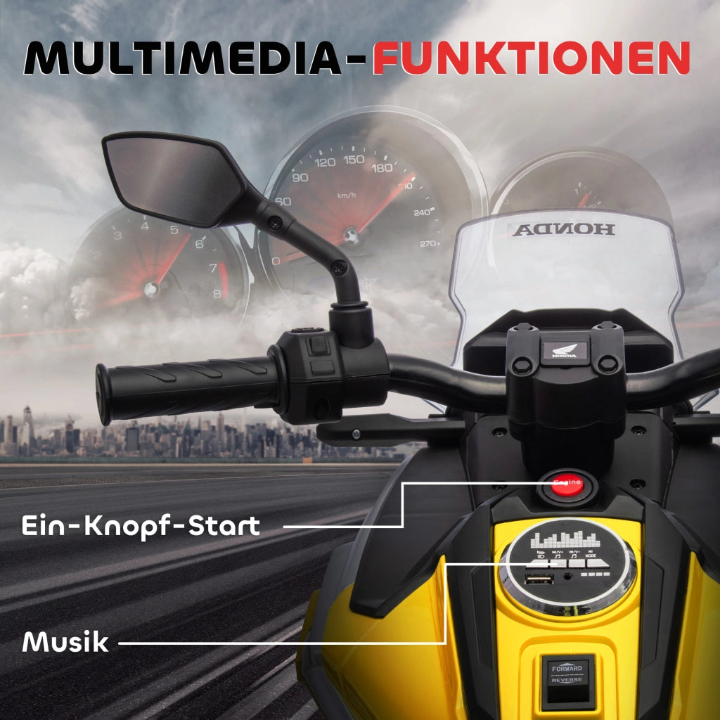 Motocicletta Elettrica per Bambini ¨C Minimal ¨C Giallo, 3 km/h, 3-6 Anni