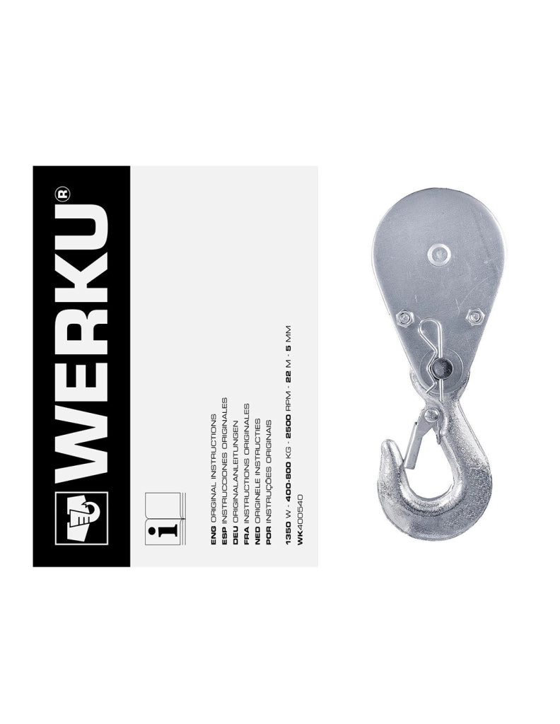 Paranco a cavo 400/800 Kg WERKU (1350 W)