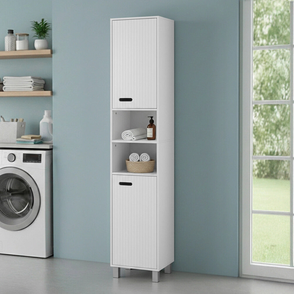 Colonna multiuso 172 cm bianco con due ante e due vani giorno Fast