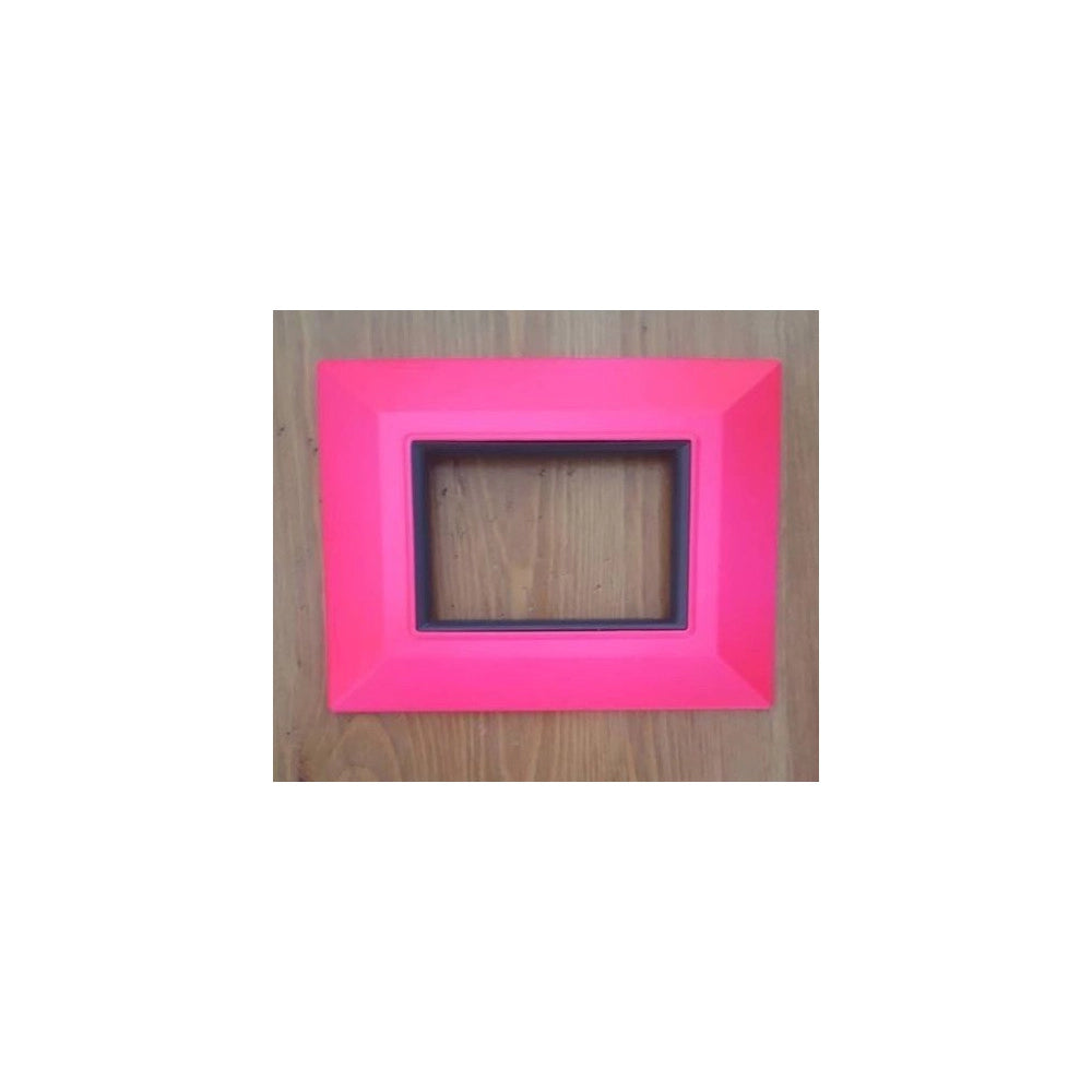 Trade Shop - Placca Placchetta Placchette Compatibili Per Serie Axolute Bticino Colorate Sq - Fucsia -4 Fori     -