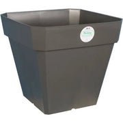 Vaso da fiori quadrato in plastica RIVIERA Solilla - 49 x 49 x H 45 cm - 65 L - grigio glitterato