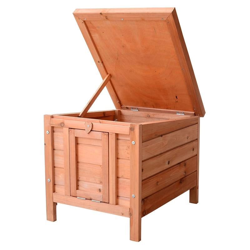 CONIGLIERA GABBIA PER PICCOLI ANIMALI CON TETTO APRIBILE IN LEGNO 51X42X43 CM